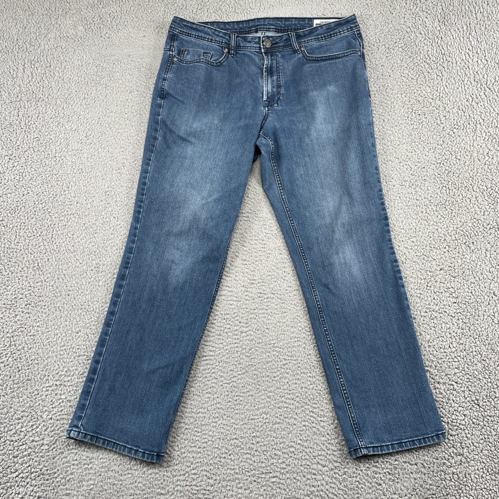 Buffalo David Bitton Jeans Mens 36x30 Blue Jackson Slim Straight Stretch Denim